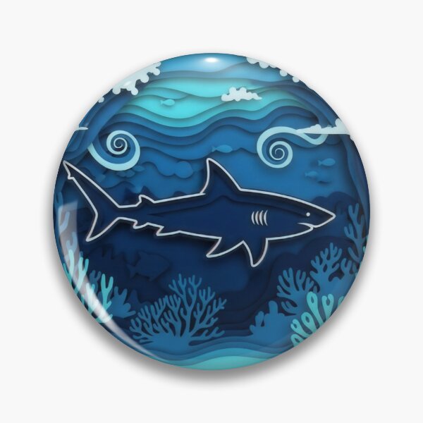 Item preview, Deep Sea Shark Layered Papercut Art designed and sold by KiwiRider.