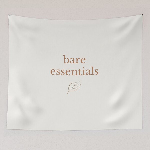 Item preview, Bare Essentials | Minimal Leaf Quote | Neutral Aesthetic Typography designed and sold by DailyVibesMerch.