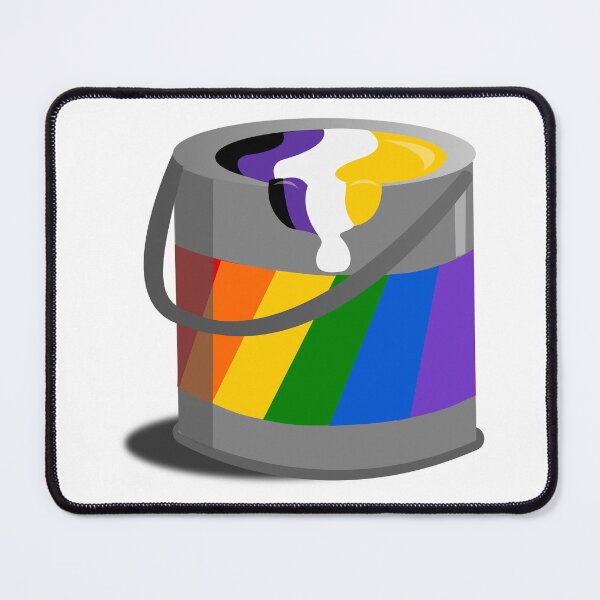 Item preview, Proud Paint Nonbinary Flag in a Bucket designed and sold by HarveyHandcraftsandDesigns.