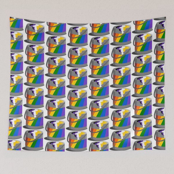 Item preview, Proud Paint Nonbinary Flag in a Bucket designed and sold by HarveyHandcraftsandDesigns.