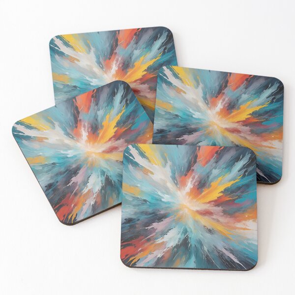 Item preview, Abstract vibrant colorful artistic oil painting home decor designed and sold by denakh.
