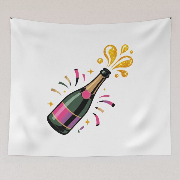 Aperçu de l'œuvre Célébration au champagne pétillant – Design pop art créée et vendue par YounexxART.