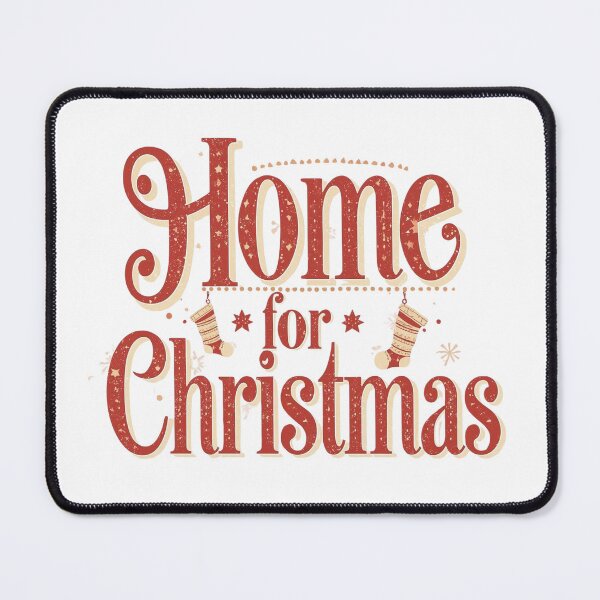 Item preview, Vintage Home for Christmas Typography Design | Retro Holiday Lettering designed and sold by phiawdesign9.