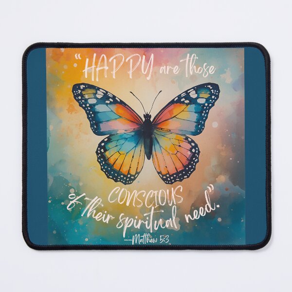 Item preview, JW 2026 Yeartext - Boho Rainbow Butterfly- Inspirational designed and sold by Janna Perry Designs.