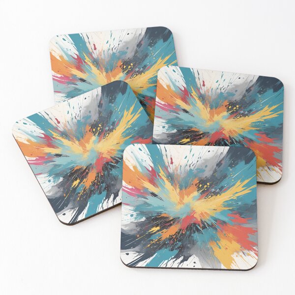 Item preview, Abstract vibrant mix colorful artistic oil painting home decor designed and sold by denakh.