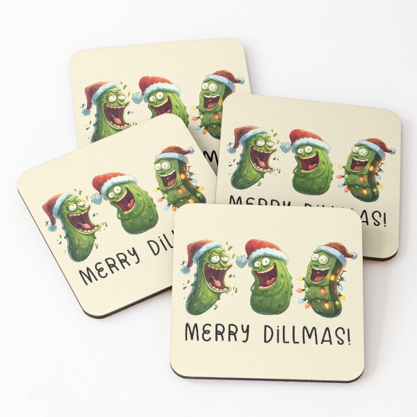 Item preview, Merry Dillmas! Funny Christmas pickles  designed and sold by FatBirdie.