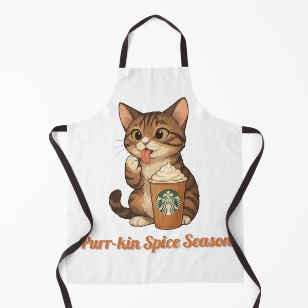 Item preview, Purr-kin Spice Season – Cute Cat with Pumpkin Spice Latte Autumn Coffee Art designed and sold by MagicMeow1.