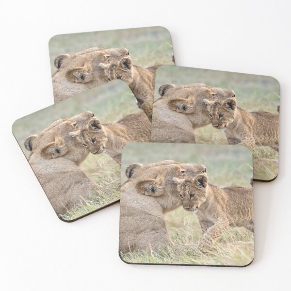 Item preview, A Quiet Nuzzle — Lioness & Cub, khwai designed and sold by DavideAntoniani.