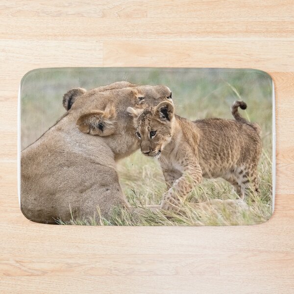 Item preview, A Quiet Nuzzle — Lioness & Cub, khwai designed and sold by DavideAntoniani.
