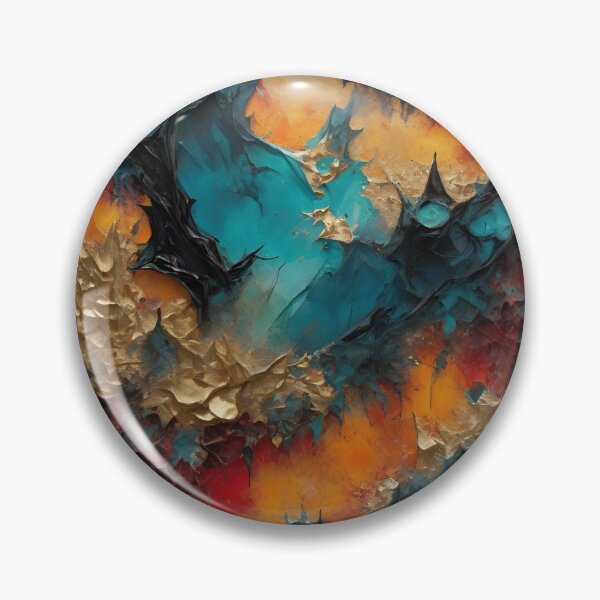 Item preview, Volcanic Burst dramatic abstract luxurious depth artistic 3d oil painting designed and sold by denakh.