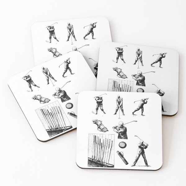 Item preview, Golfers and golf equipment - retro designed and sold by MKV Design.
