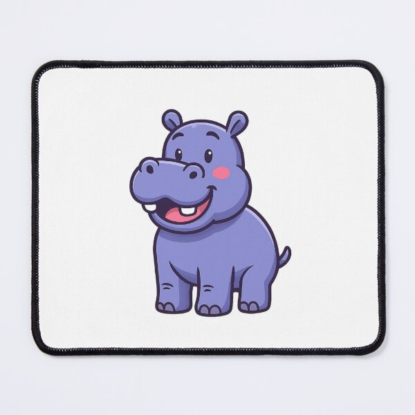 Item preview, Happy Hippo – Cute Cartoon Character designed and sold by luckyyouth.