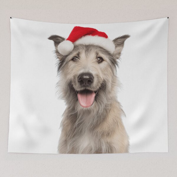 Item preview, Cute Berger Picard Christmas Art — Berger Picard Wearing Santa Hat designed and sold by LazyOwlStore.