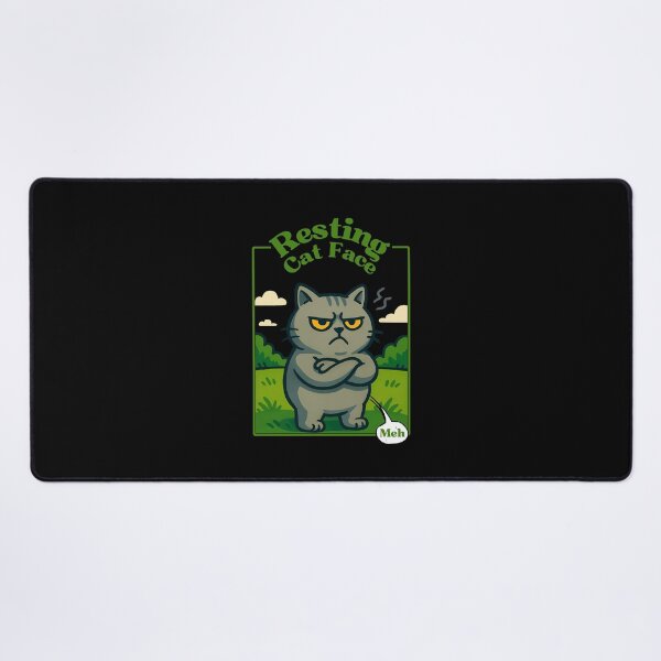 Item preview, Resting Cat Face – Moody Kitty | Funny Sarcastic Meh Gift Idea | Humorous Cat Meme designed and sold by Cree8if.