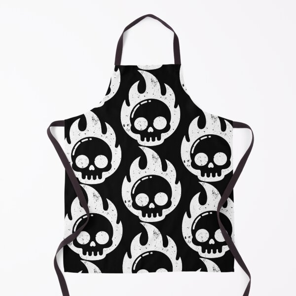 Item preview, Cute Flaming Skull Minimal Design White Grunge Style designed and sold by Skulls & Calaveras.