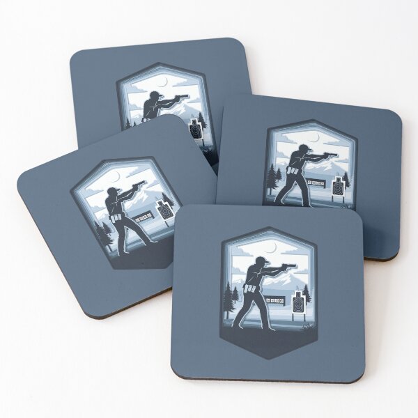 Item preview, Shooting Range Mountain Papercut Badge designed and sold by KiwiRider.