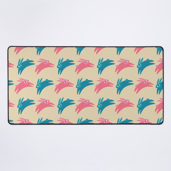 Item preview, Leaping Rabbits Pattern – Playful Pink & Teal Design designed and sold by NicolaZhukov.