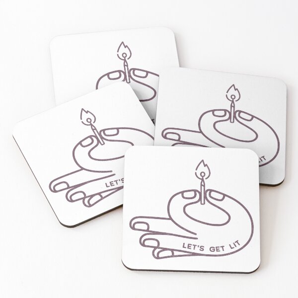 Item preview, Let's Get Lit - Whimsical Line Art for Hanukkah Jewish Holiday designed and sold by Amber Dove Studio.