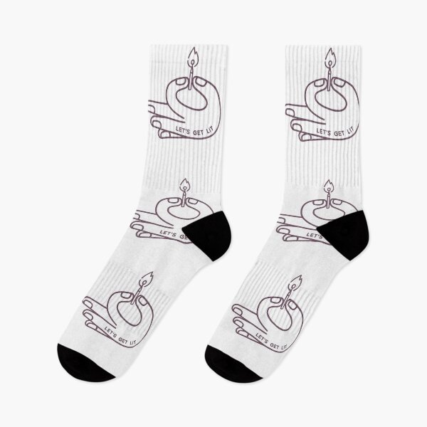 Item preview, Let's Get Lit - Whimsical Line Art for Hanukkah Jewish Holiday designed and sold by Amber Dove Studio.