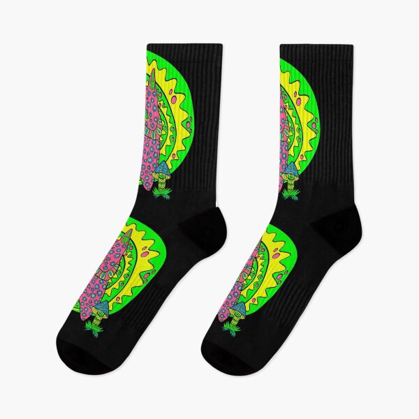 Item preview, Acid Psychedelic Three-Eyed Creature with Mushrooms designed and sold by creativevandal.