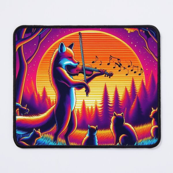 Item preview, "Fox Symphony at Sunset – Whimsical Forest Concert" designed and sold by Dogandesighn.
