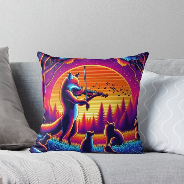 Item preview, "Fox Symphony at Sunset – Whimsical Forest Concert" designed and sold by Dogandesighn.