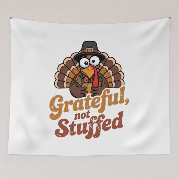 Item preview, Grateful Not Stuffed – Funny Thanksgiving Turkey Design designed and sold by PeteLawliiet.