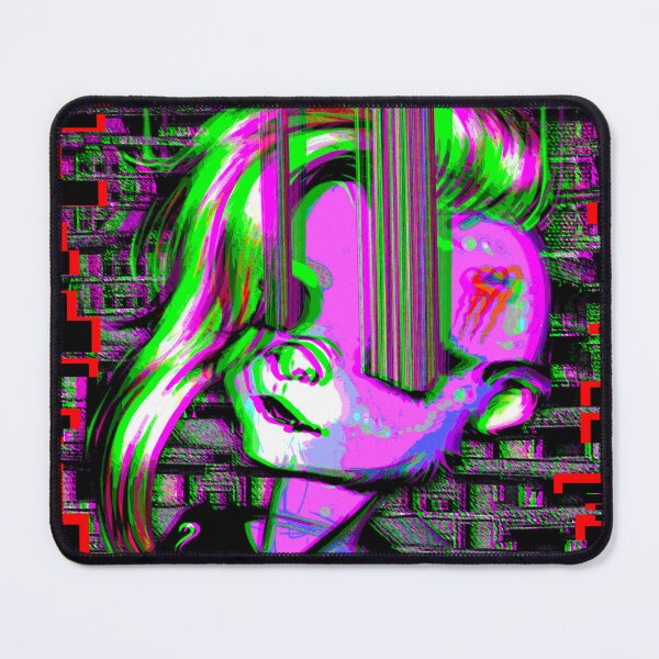 Item preview, Glitchart Eyestrain Jill Little Bear Punk Furry Girl Falling In Madness designed and sold by GrotsqMachine.