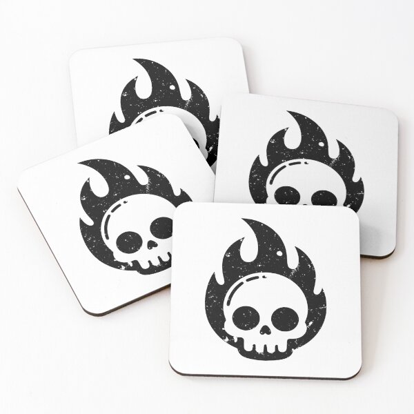 Item preview, Copy of Cute Flaming Skull Minimal Design Black Grunge Style designed and sold by Skulls & Calaveras.