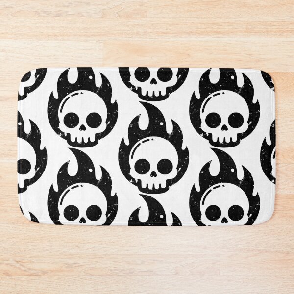 Item preview, Copy of Cute Flaming Skull Minimal Design Black Grunge Style designed and sold by Skulls & Calaveras.