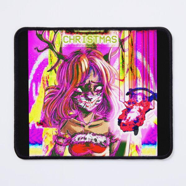 Item preview, Glitchart Eyestrain Happy Reindeer Furry Girl Merry Christmas designed and sold by GrotsqMachine.
