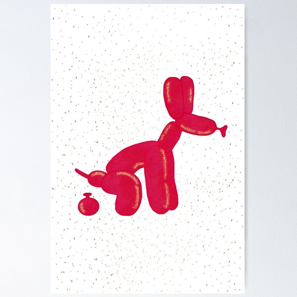 Item preview, Funny Holiday Balloon Dog Pooping designed and sold by SaltedBeachPaperie.
