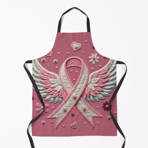 Item preview, Elegant Pink Ribbon with Angel Wings Embroidery designed and sold by SaicoGN.