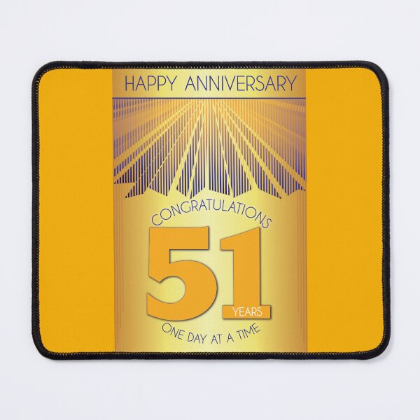 Item preview, 51 Year Golden Ray One Day At A Time Anniversary designed and sold by ApexDesigners.