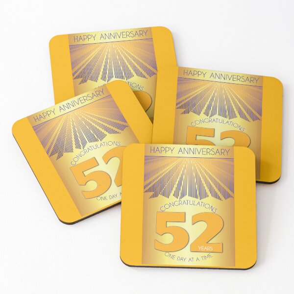 Item preview, 52 Year Golden Ray One Day At A Time Anniversary designed and sold by ApexDesigners.