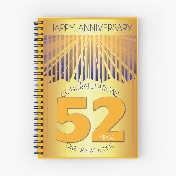 Item preview, 52 Year Golden Ray One Day At A Time Anniversary designed and sold by ApexDesigners.