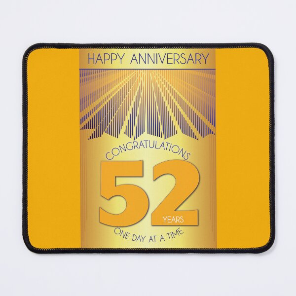 Item preview, 52 Year Golden Ray One Day At A Time Anniversary designed and sold by ApexDesigners.