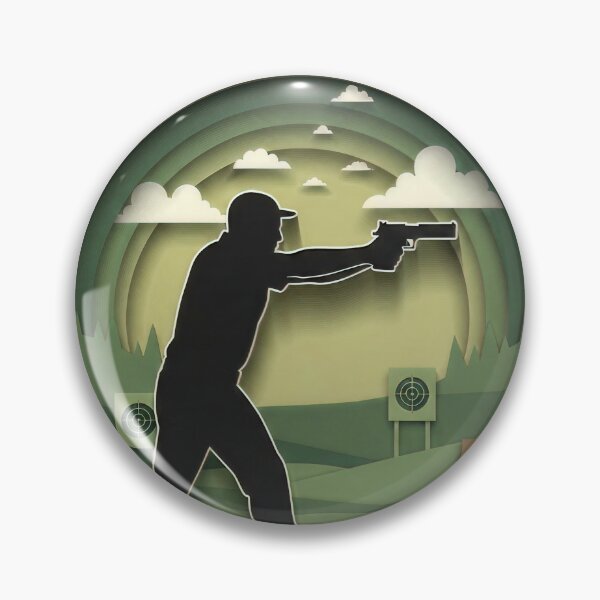 Item preview, Practical Shooting Badge Papercut Art designed and sold by KiwiRider.