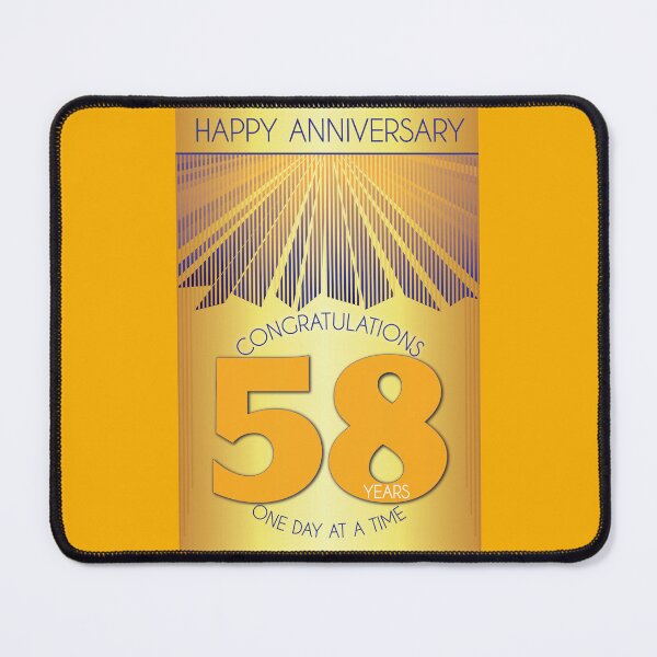 Item preview, 58 Year Golden Ray One Day At A Time Anniversary designed and sold by ApexDesigners.