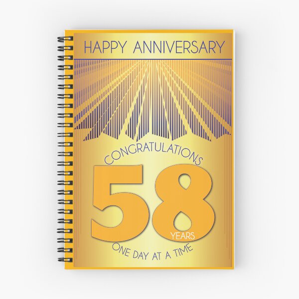 Item preview, 58 Year Golden Ray One Day At A Time Anniversary designed and sold by ApexDesigners.
