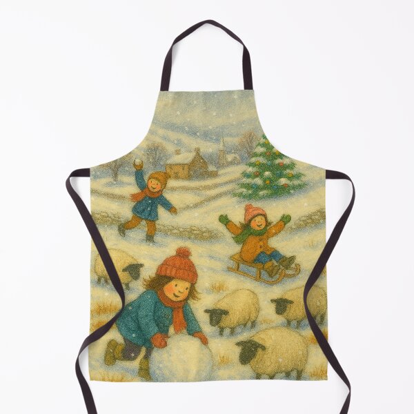 Item preview, Cena Alegre de Inverno com Crianças e Animais designed and sold by Leonornature.