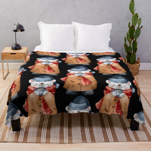 Item preview, Cozy Christmas Bear - Cute Holiday Animal Design designed and sold by FuzionRaptor.