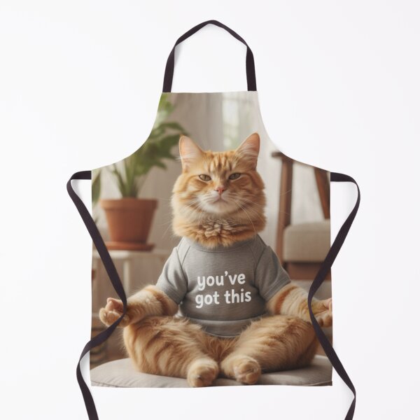 Item preview, Yoga ginger cat inspiring quote designed and sold by SueQsArt.