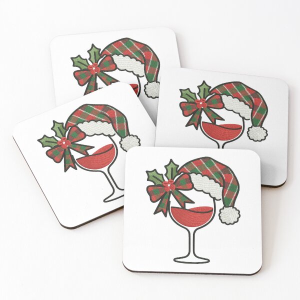 Item preview, Christmas embroidery Holiday Wine Glass designed and sold by jkrphoto.