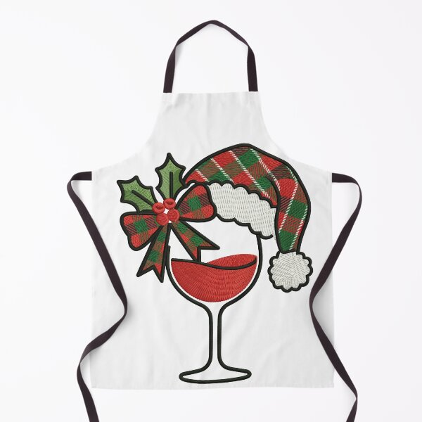 Item preview, Christmas embroidery Holiday Wine Glass designed and sold by jkrphoto.