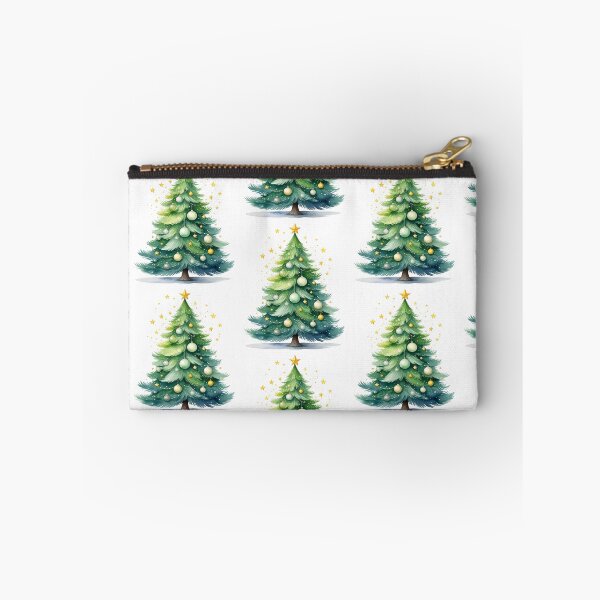 Item preview, Festive Christmas magic, Christmas tree with greenish baubles designed and sold by LiskoDesign.