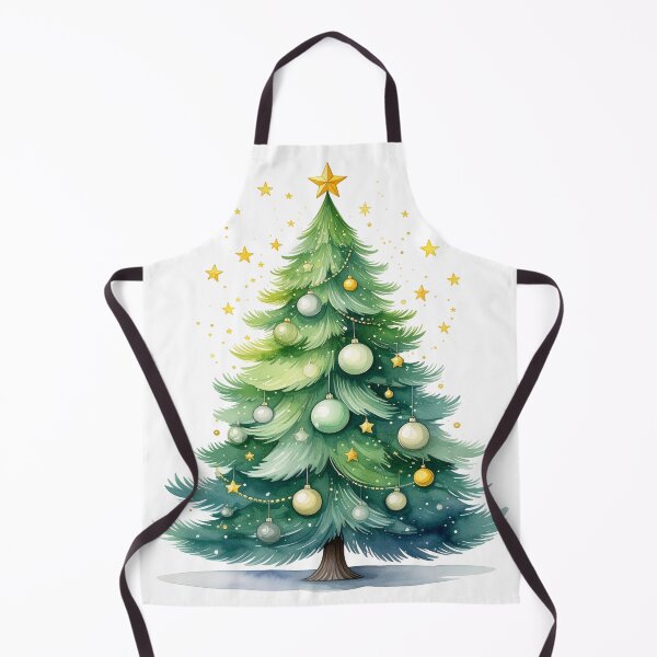 Item preview, Festive Christmas magic, Christmas tree with greenish baubles designed and sold by LiskoDesign.