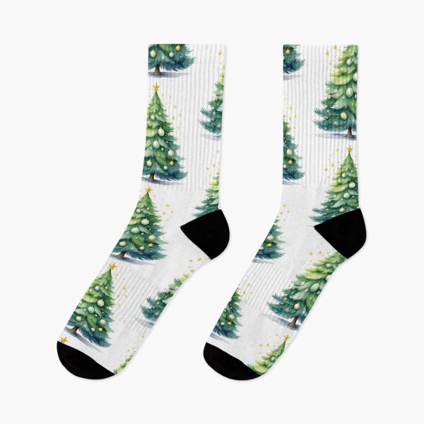 Item preview, Festive Christmas magic, Christmas tree with greenish baubles designed and sold by LiskoDesign.