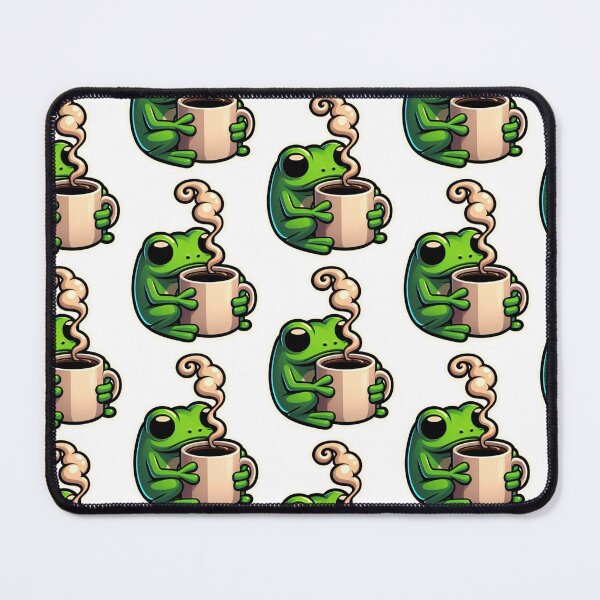 Item preview, Cute Frog Sipping Coffee – Cute Cozy Animal Art designed and sold by zohirkk.