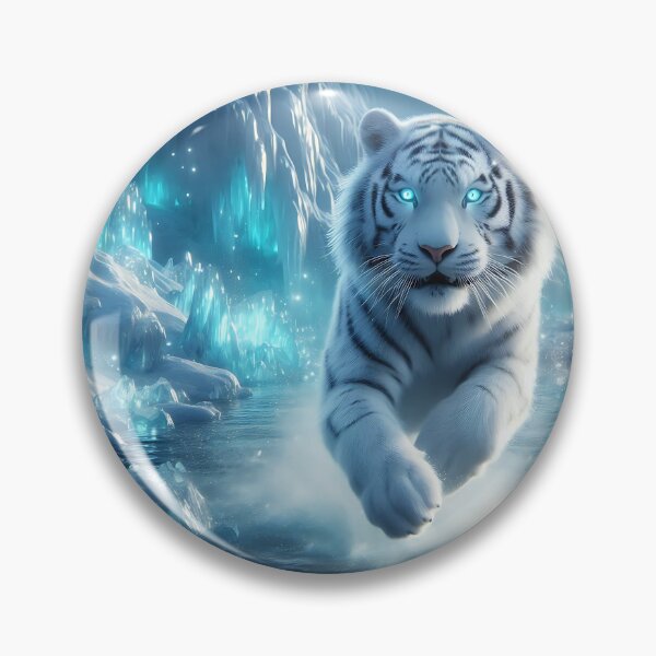 Item preview, White Ice Tiger designed and sold by GalleryBrisArt.